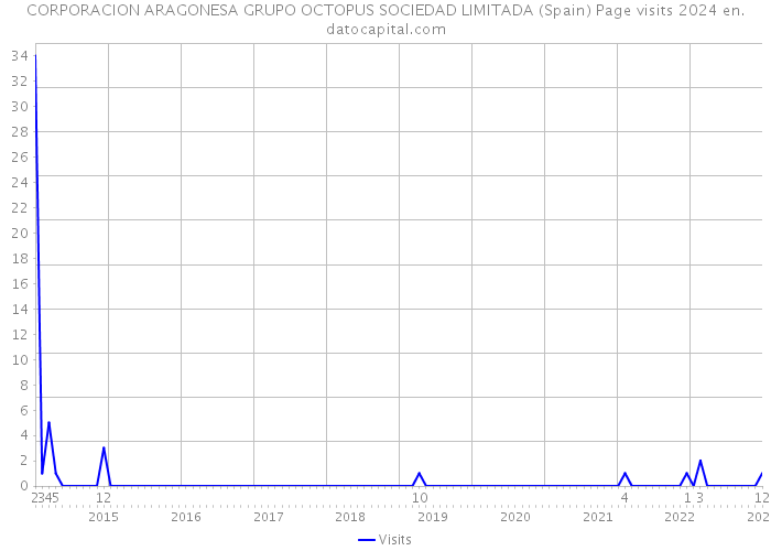 CORPORACION ARAGONESA GRUPO OCTOPUS SOCIEDAD LIMITADA (Spain) Page visits 2024 