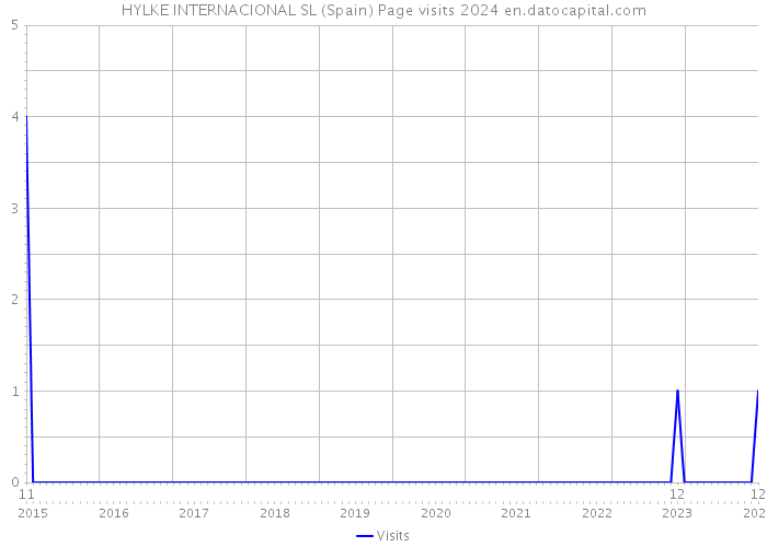 HYLKE INTERNACIONAL SL (Spain) Page visits 2024 