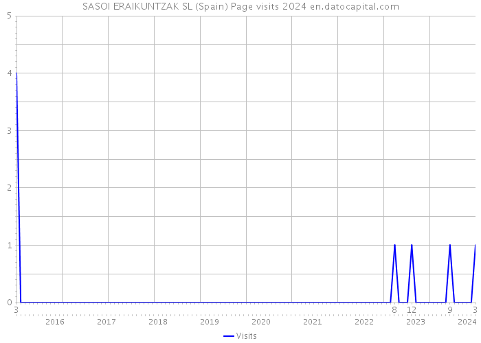 SASOI ERAIKUNTZAK SL (Spain) Page visits 2024 