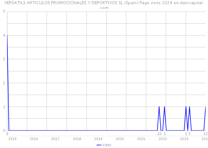 VERSATILS ARTICULOS PROMOCIONALES Y DEPORTIVOS SL (Spain) Page visits 2024 