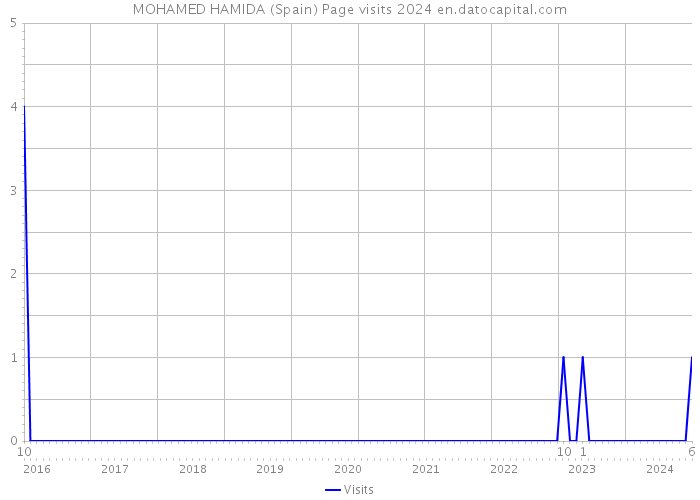 MOHAMED HAMIDA (Spain) Page visits 2024 