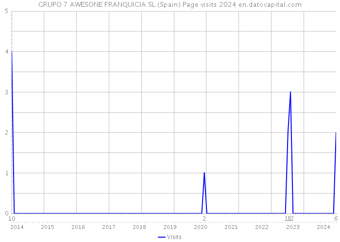 GRUPO 7 AWESONE FRANQUICIA SL (Spain) Page visits 2024 