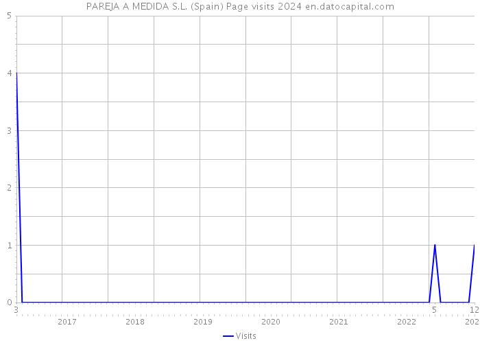 PAREJA A MEDIDA S.L. (Spain) Page visits 2024 