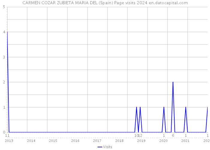 CARMEN COZAR ZUBIETA MARIA DEL (Spain) Page visits 2024 