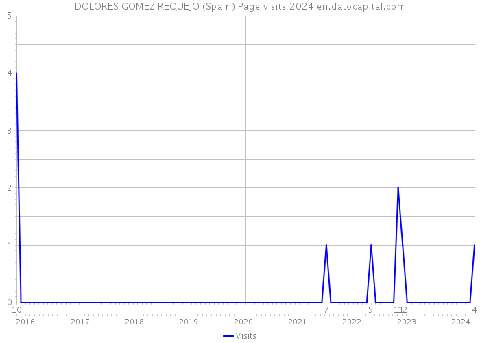 DOLORES GOMEZ REQUEJO (Spain) Page visits 2024 