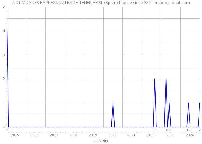 ACTIVIDADES EMPRESARIALES DE TENERIFE SL (Spain) Page visits 2024 