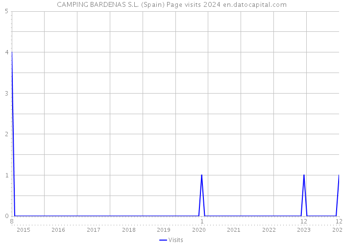 CAMPING BARDENAS S.L. (Spain) Page visits 2024 