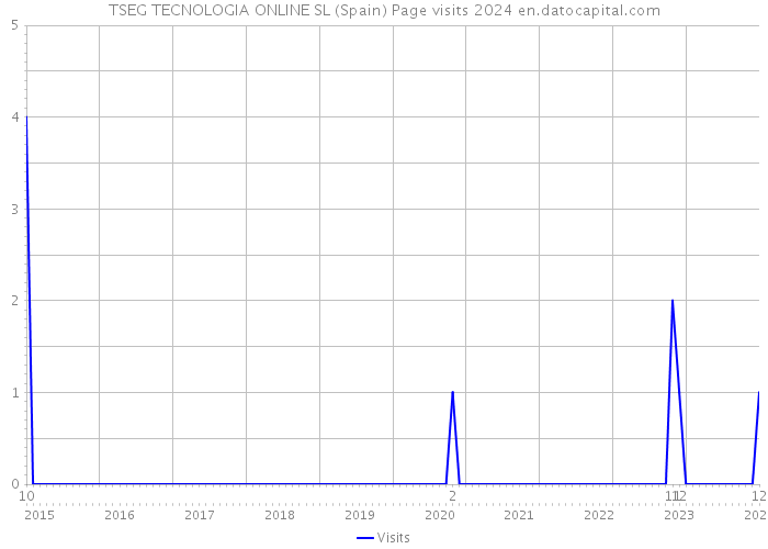 TSEG TECNOLOGIA ONLINE SL (Spain) Page visits 2024 