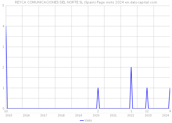 REYCA COMUNICACIONES DEL NORTE SL (Spain) Page visits 2024 