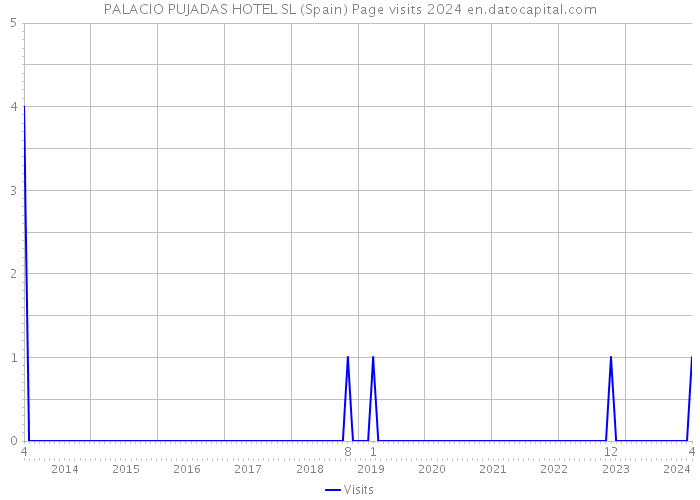 PALACIO PUJADAS HOTEL SL (Spain) Page visits 2024 
