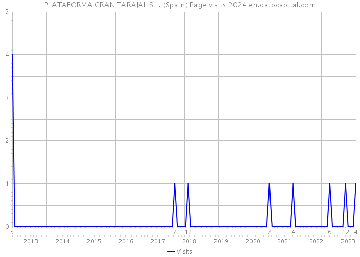 PLATAFORMA GRAN TARAJAL S.L. (Spain) Page visits 2024 