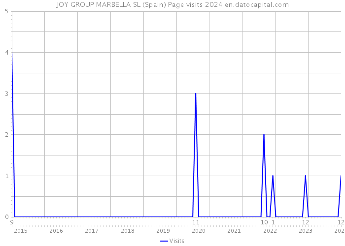 JOY GROUP MARBELLA SL (Spain) Page visits 2024 