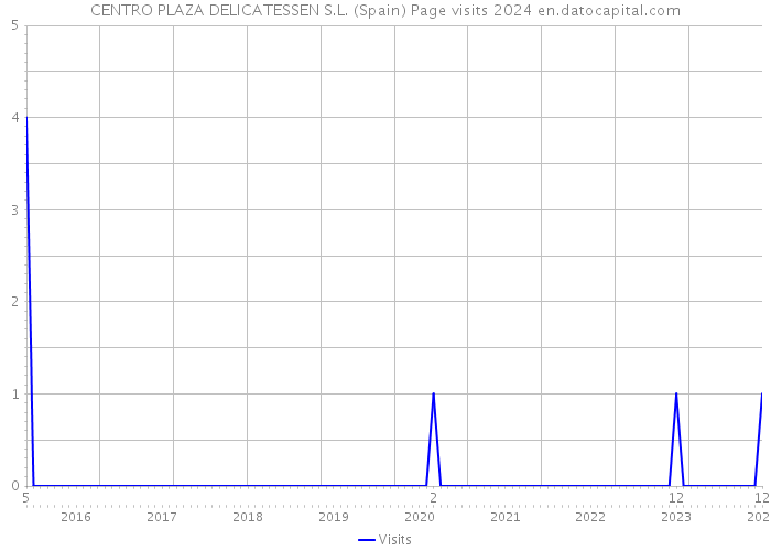 CENTRO PLAZA DELICATESSEN S.L. (Spain) Page visits 2024 
