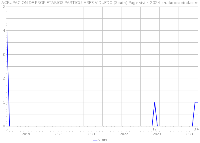 AGRUPACION DE PROPIETARIOS PARTICULARES VIDUEDO (Spain) Page visits 2024 