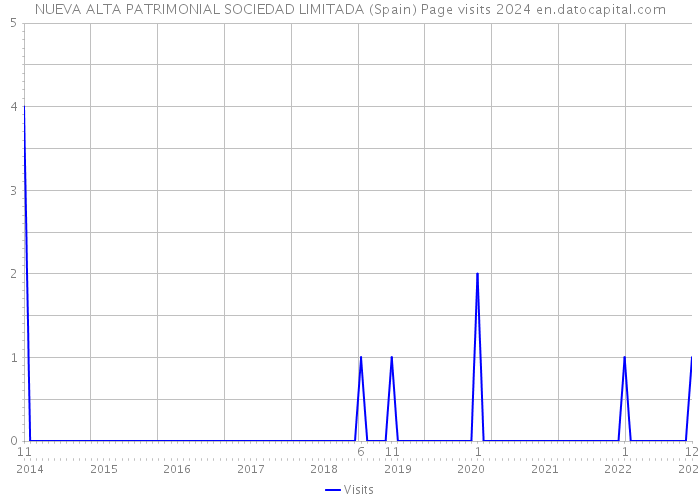 NUEVA ALTA PATRIMONIAL SOCIEDAD LIMITADA (Spain) Page visits 2024 