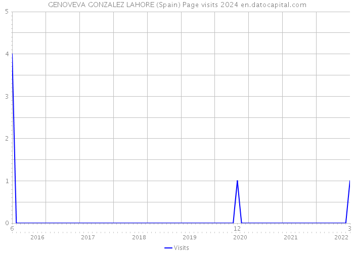 GENOVEVA GONZALEZ LAHORE (Spain) Page visits 2024 