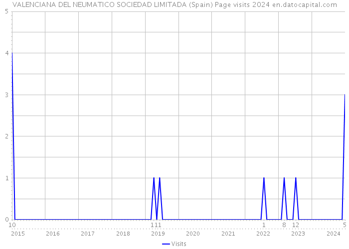 VALENCIANA DEL NEUMATICO SOCIEDAD LIMITADA (Spain) Page visits 2024 