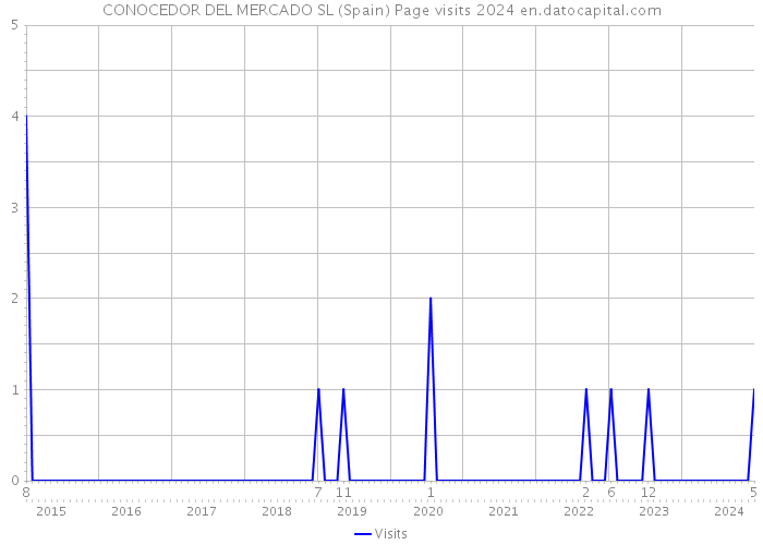 CONOCEDOR DEL MERCADO SL (Spain) Page visits 2024 