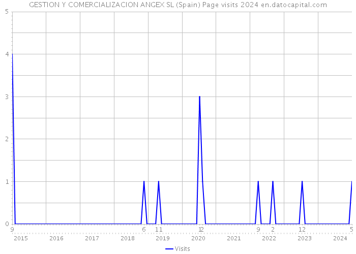 GESTION Y COMERCIALIZACION ANGEX SL (Spain) Page visits 2024 