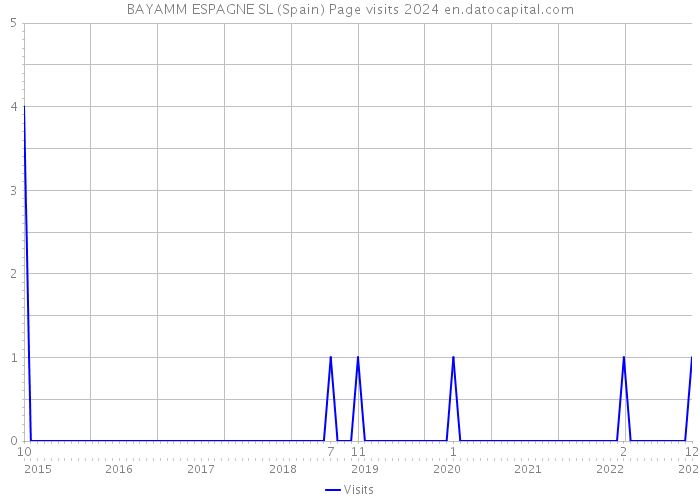 BAYAMM ESPAGNE SL (Spain) Page visits 2024 