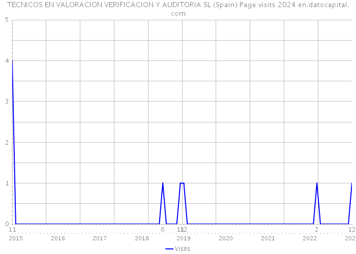 TECNICOS EN VALORACION VERIFICACION Y AUDITORIA SL (Spain) Page visits 2024 