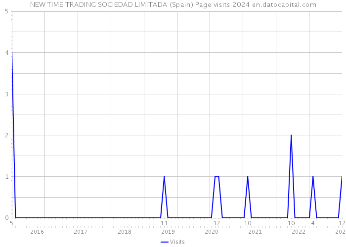 NEW TIME TRADING SOCIEDAD LIMITADA (Spain) Page visits 2024 