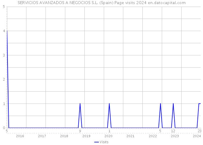 SERVICIOS AVANZADOS A NEGOCIOS S.L. (Spain) Page visits 2024 