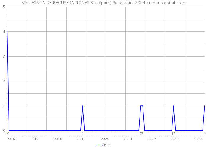 VALLESANA DE RECUPERACIONES SL. (Spain) Page visits 2024 