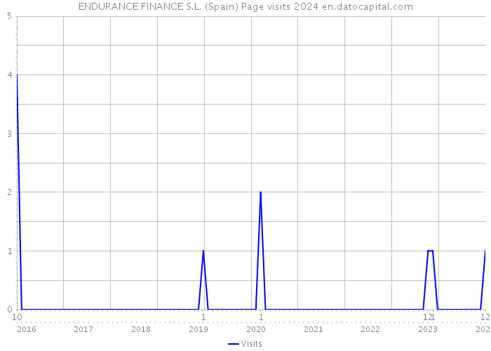 ENDURANCE FINANCE S.L. (Spain) Page visits 2024 