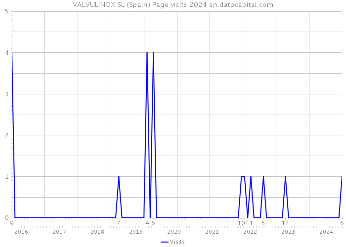 VALVULINOX SL (Spain) Page visits 2024 