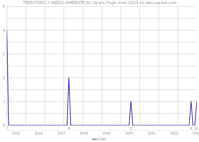 TERRITORIO Y MEDIO AMBIENTE SA (Spain) Page visits 2024 