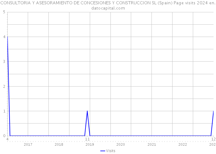 CONSULTORIA Y ASESORAMIENTO DE CONCESIONES Y CONSTRUCCION SL (Spain) Page visits 2024 