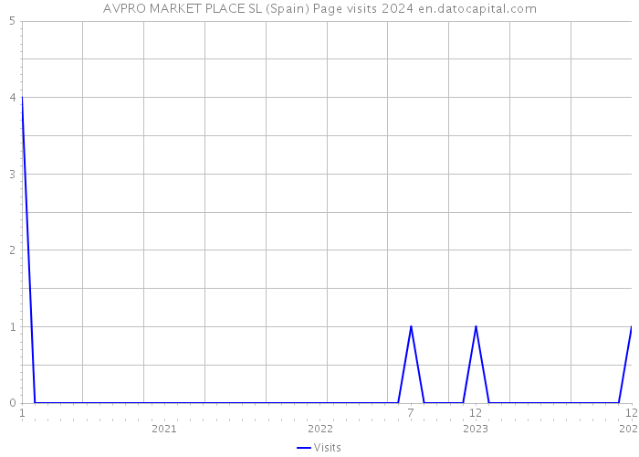 AVPRO MARKET PLACE SL (Spain) Page visits 2024 