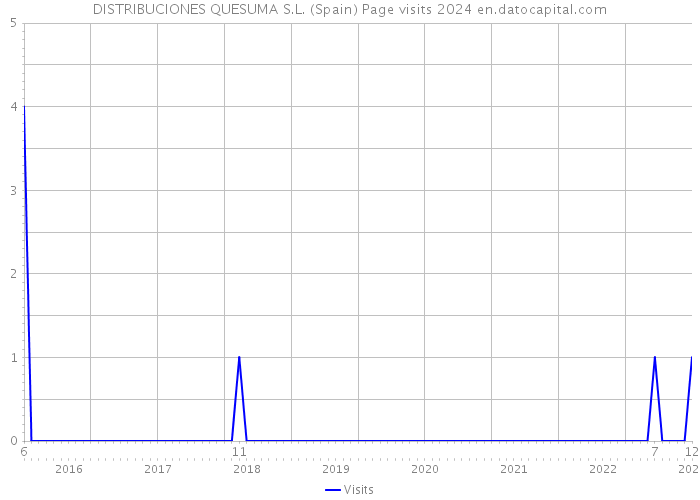 DISTRIBUCIONES QUESUMA S.L. (Spain) Page visits 2024 
