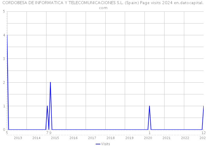 CORDOBESA DE INFORMATICA Y TELECOMUNICACIONES S.L. (Spain) Page visits 2024 