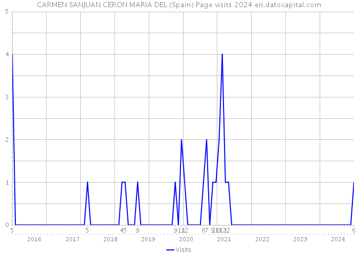 CARMEN SANJUAN CERON MARIA DEL (Spain) Page visits 2024 