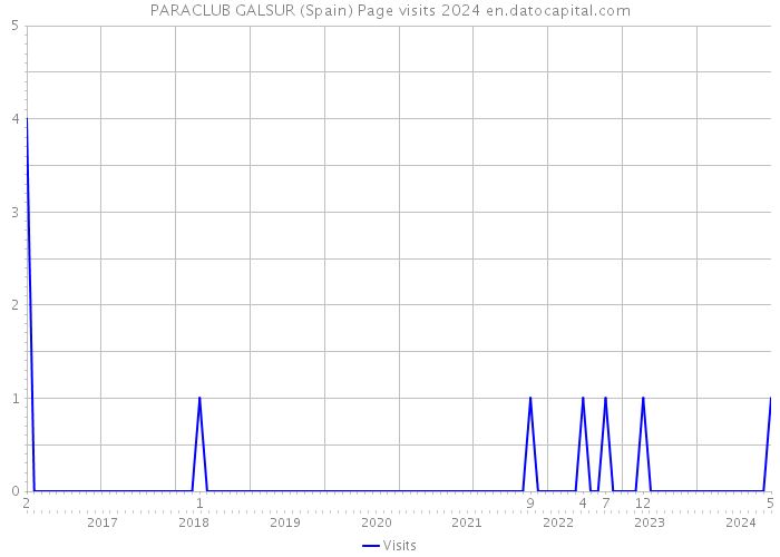 PARACLUB GALSUR (Spain) Page visits 2024 