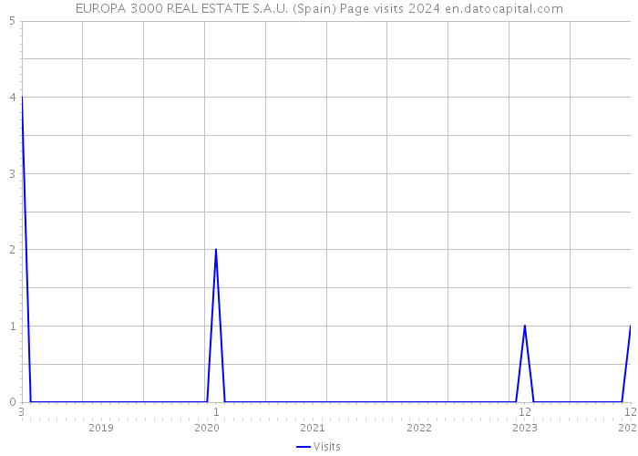 EUROPA 3000 REAL ESTATE S.A.U. (Spain) Page visits 2024 