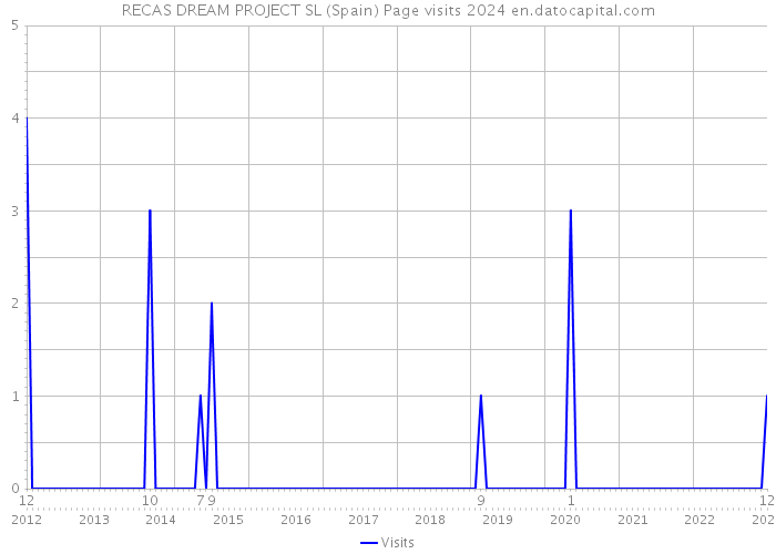 RECAS DREAM PROJECT SL (Spain) Page visits 2024 