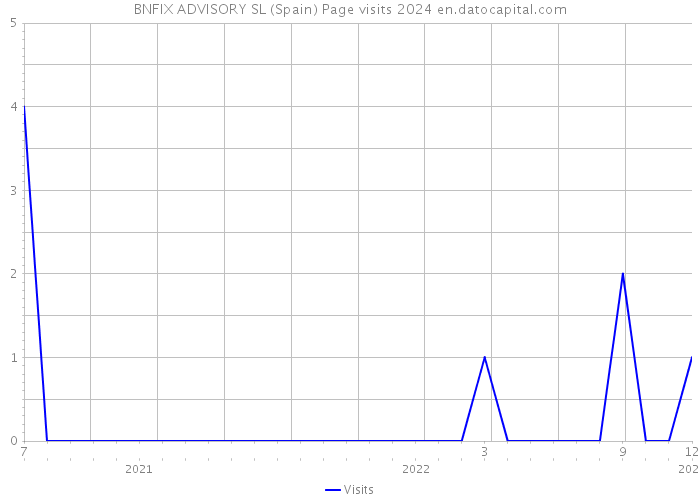 BNFIX ADVISORY SL (Spain) Page visits 2024 