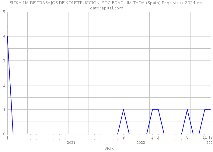 BIZKAINA DE TRABAJOS DE KONSTRUCCION, SOCIEDAD LIMITADA (Spain) Page visits 2024 