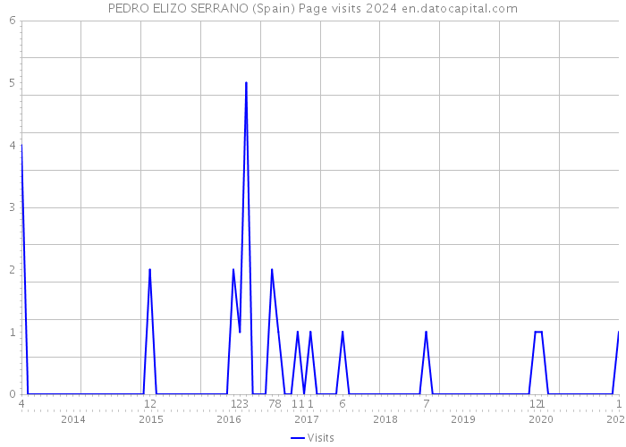 PEDRO ELIZO SERRANO (Spain) Page visits 2024 