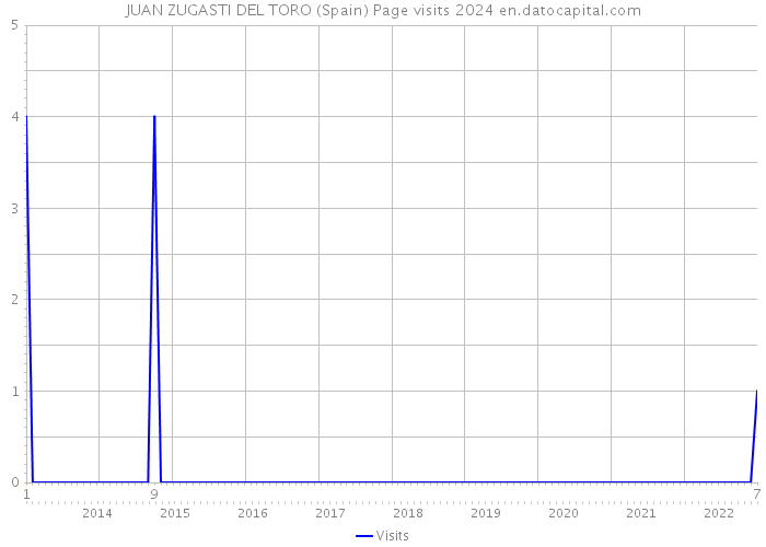 JUAN ZUGASTI DEL TORO (Spain) Page visits 2024 