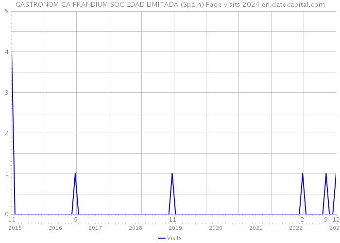 GASTRONOMICA PRANDIUM SOCIEDAD LIMITADA (Spain) Page visits 2024 