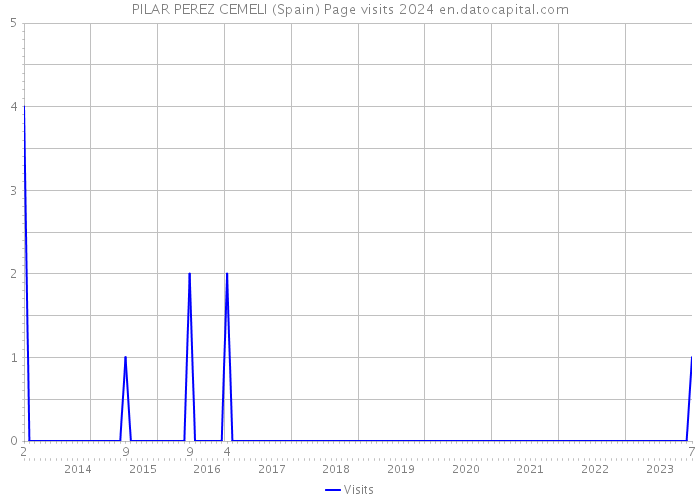 PILAR PEREZ CEMELI (Spain) Page visits 2024 