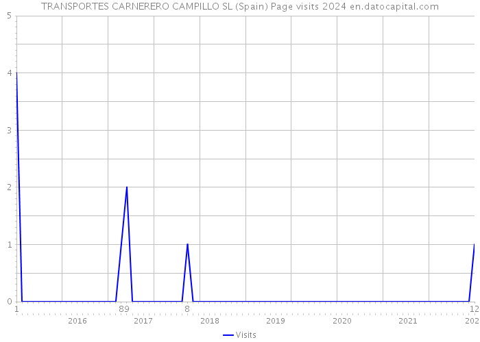 TRANSPORTES CARNERERO CAMPILLO SL (Spain) Page visits 2024 