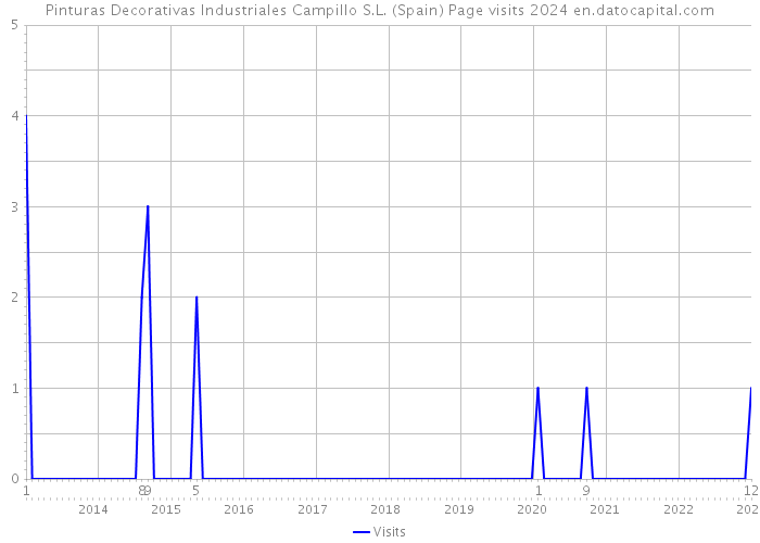 Pinturas Decorativas Industriales Campillo S.L. (Spain) Page visits 2024 