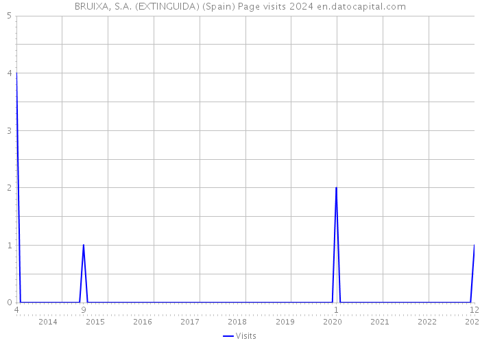 BRUIXA, S.A. (EXTINGUIDA) (Spain) Page visits 2024 