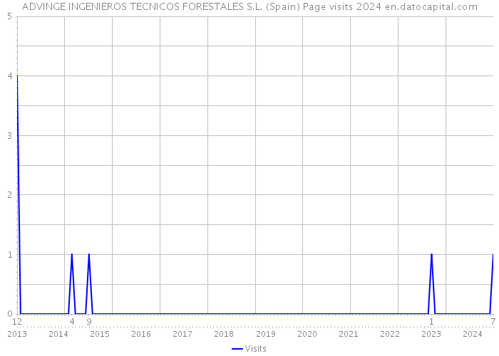 ADVINGE INGENIEROS TECNICOS FORESTALES S.L. (Spain) Page visits 2024 