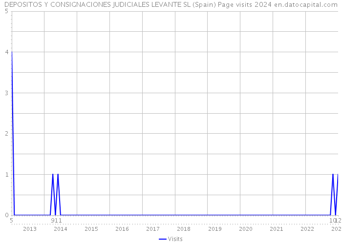 DEPOSITOS Y CONSIGNACIONES JUDICIALES LEVANTE SL (Spain) Page visits 2024 